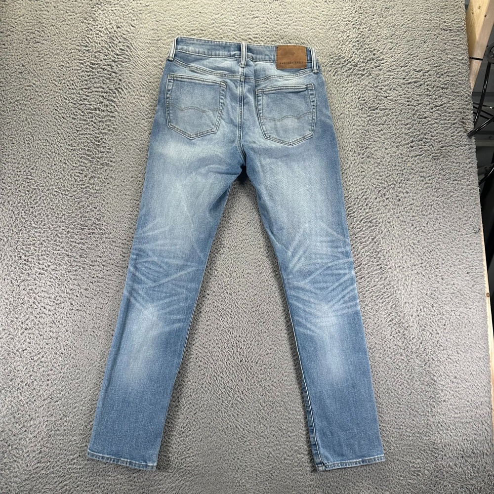 American Eagle Outfitters Jeans Mens 30x32 Blue Cotton Denim Straight Leg Slim - Picture 4 of 11